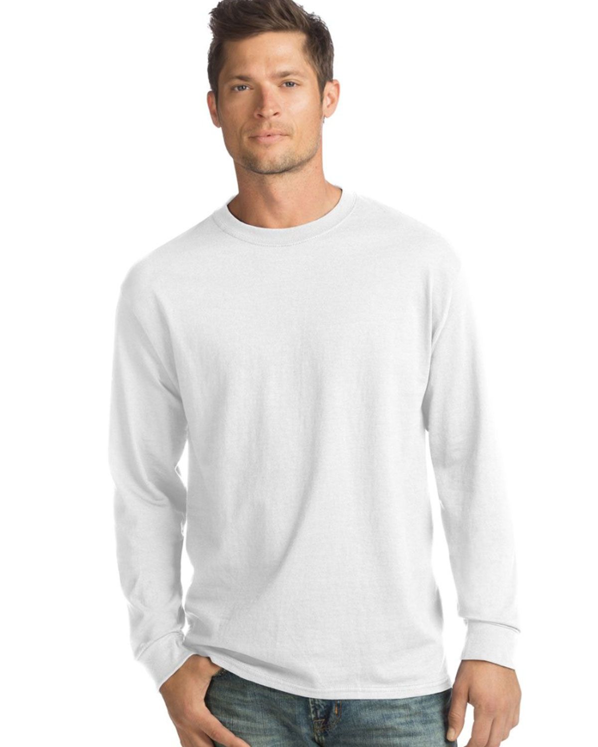 Hanes ComfortSoft Mens Long-Sleeve T-Shirt 4-Pack-O5286