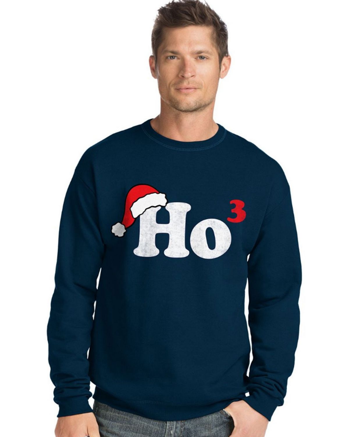 Hanes Mens Ugly Christmas Sweatshirt-O5A11