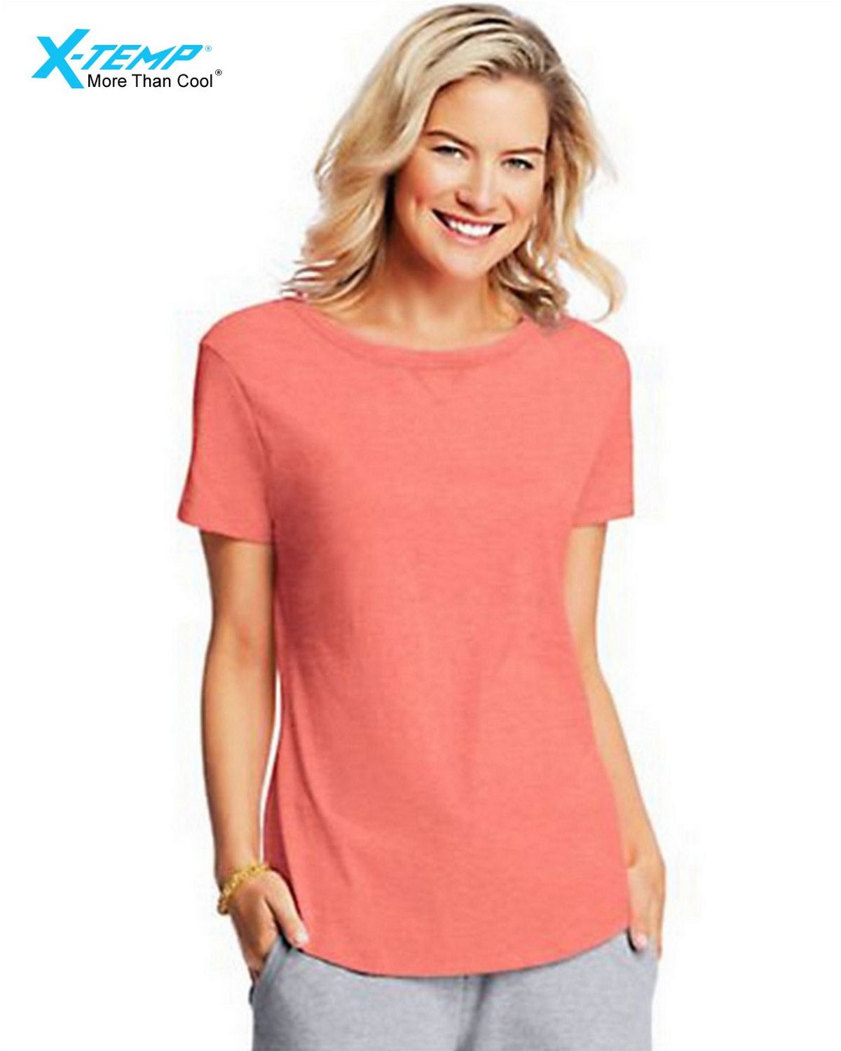 Hanes X-Temp Women's V-Notch Tee-O9268