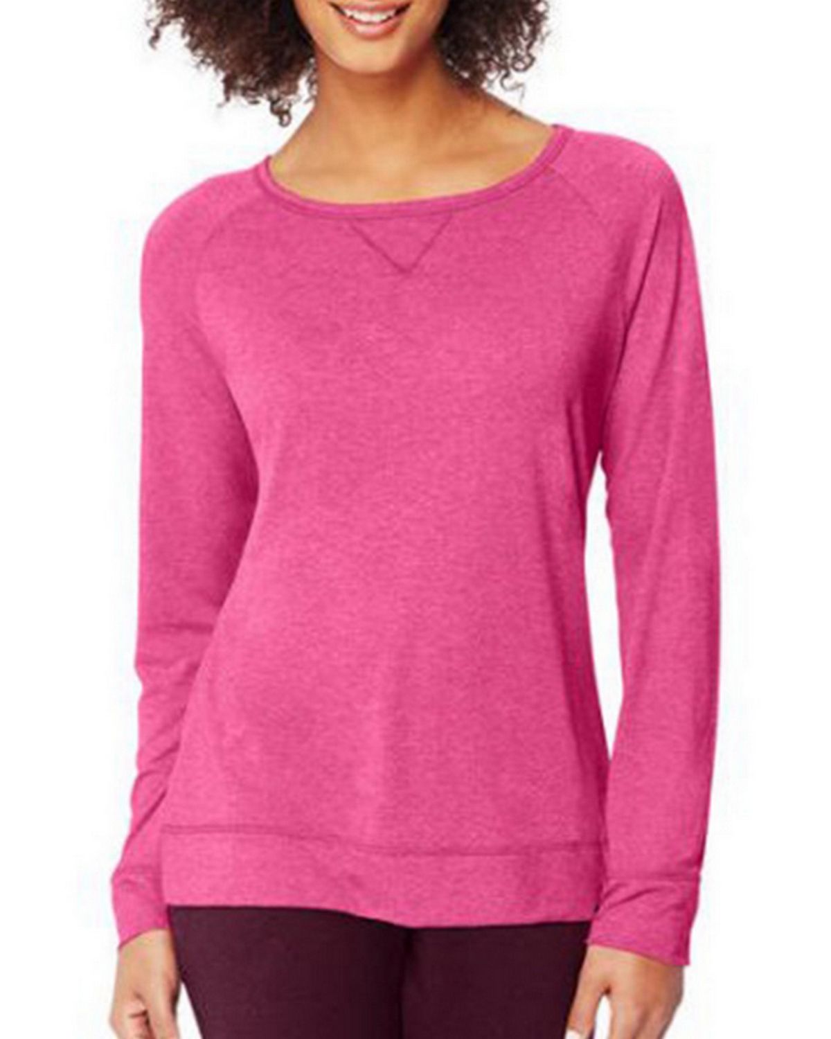 Hanes Women's Fashion Essentials Raglan V-Notch Tee-O9299