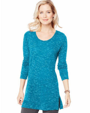 Womens Hanes Lightweight Space-Dye Vented Tunic-O9300